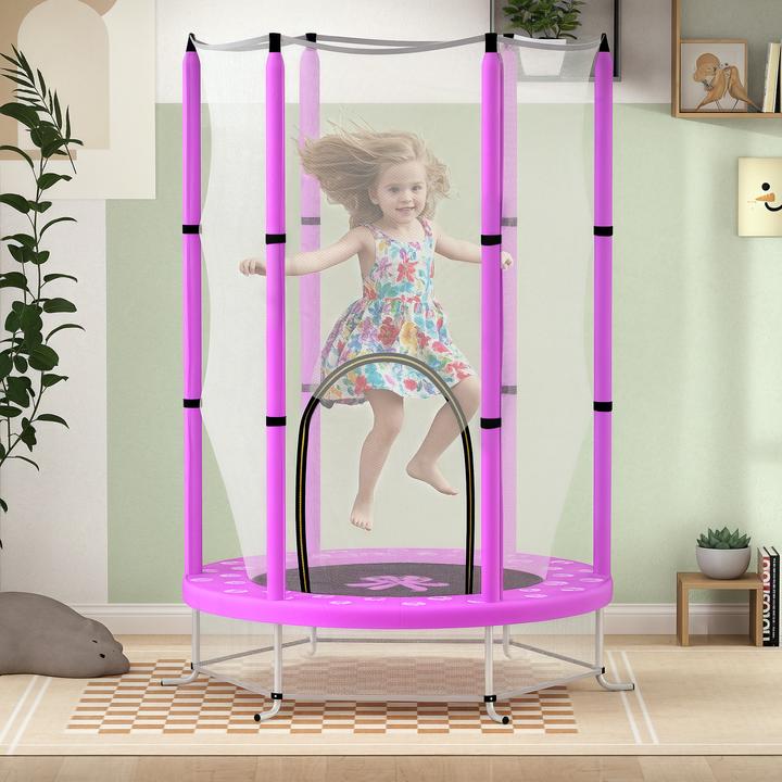 Produktbild Aiyaplay Kinder Trampolin Stahl, Kunststoff Violett (140 cm)