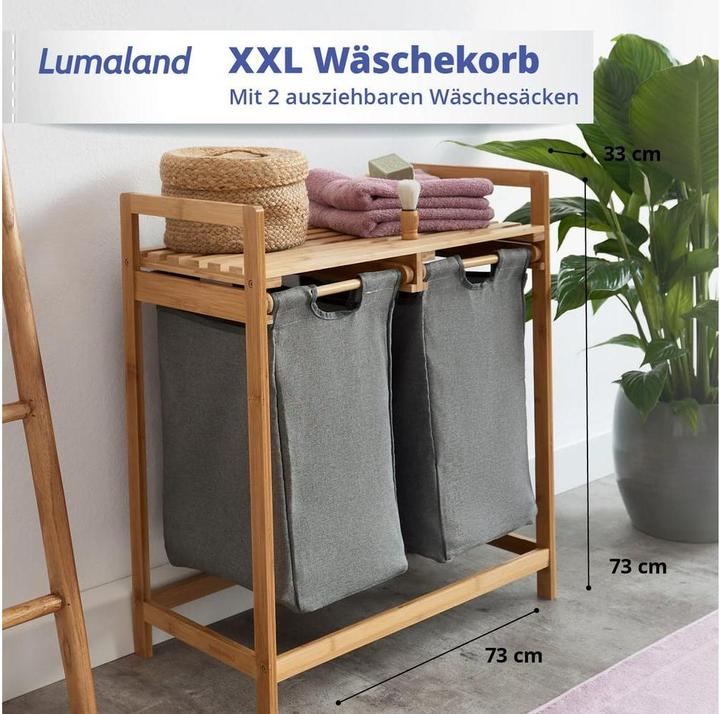 Actual product image Lumaland Wäschekorb (60 l)