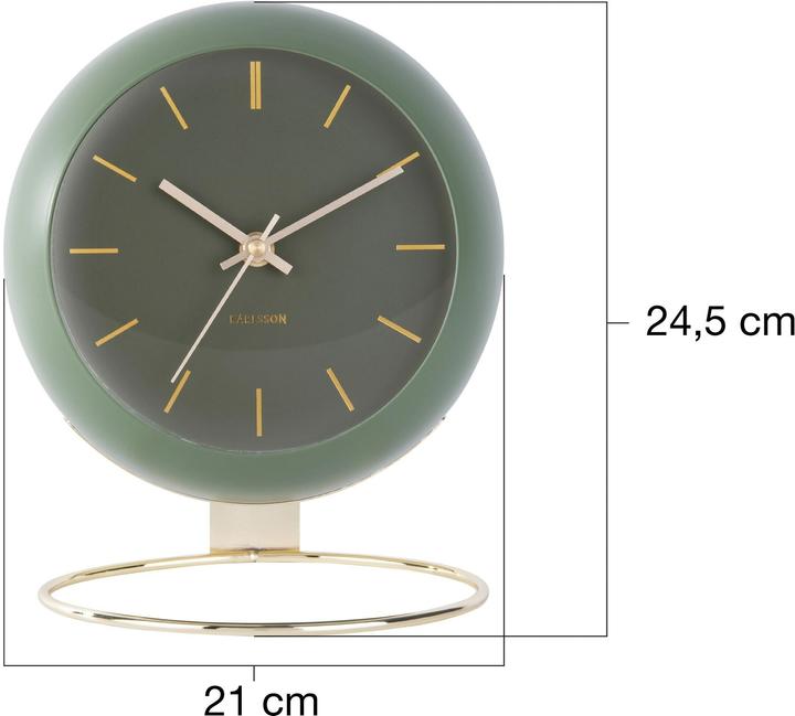 Produktbild Karlsson Table clock Globe moss green, Des.Armando Breeveld