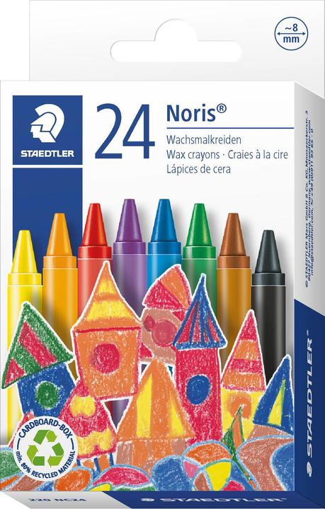 Actual product image Staedtler Noris 220 Wax Crayons (24 x)