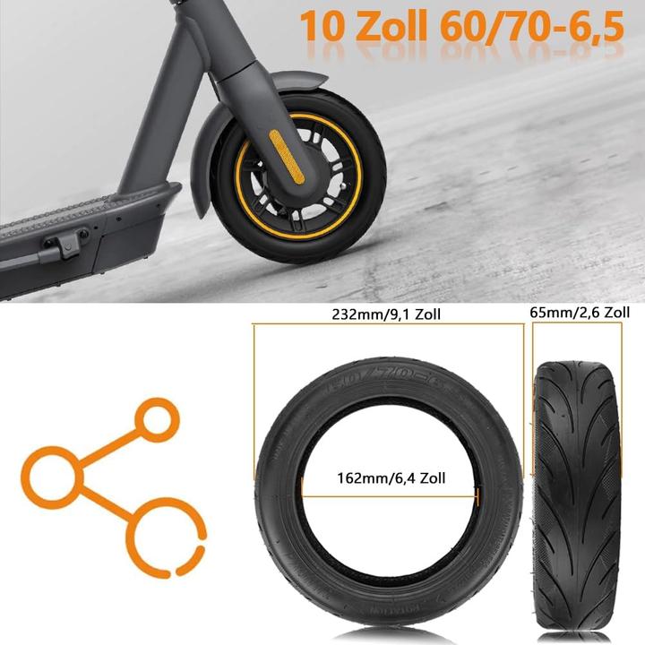 Actual product image Volohas Tubeless Reifen mit Ventil für Segway Ninebot Max G30