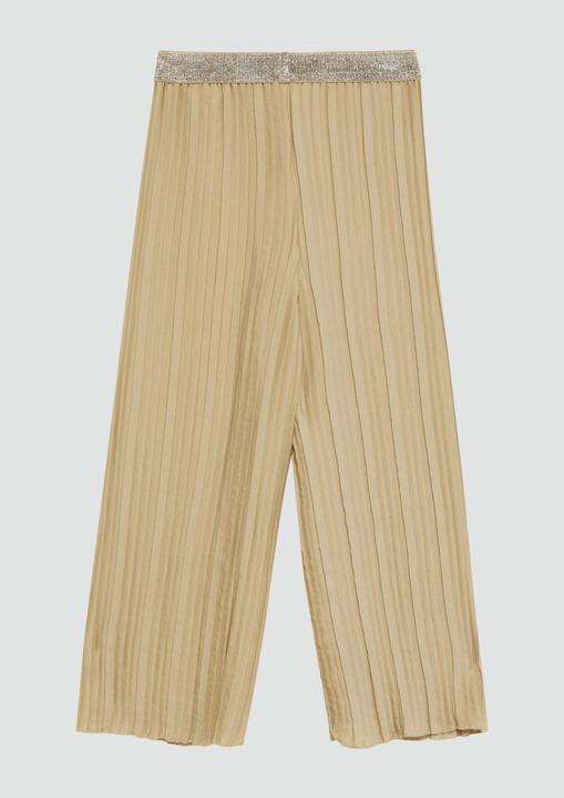 Actual product image S.Oliver Hose Plissierte Wide-Leg-Hose mit Glitzerbund (98)