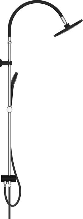 Image du produit Schütte Douche à effet pluie salle de bain MATAO RAIN ensemble de douche de tête chrome noir mat système de