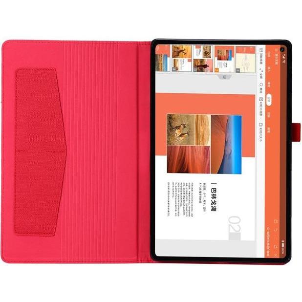 Thumbnail - MU Classic Hülle aus Stoff/Kunstleder (Tab M10 Plus), Tablet Hülle, Rot