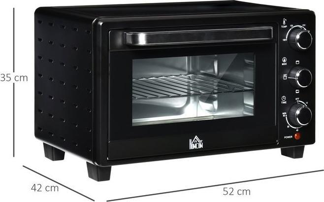 Actual product image Swisshandel24 Mini oven 21L with 1 wire rack and 1 baking tray 3 cooking modes 100°C-230°C 1400W Metal Stainless
