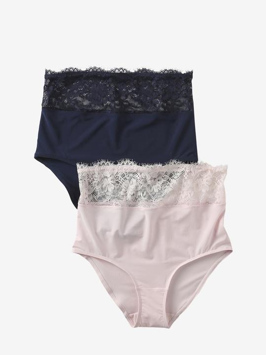 Immagine prodotto Envie de Fraise 2er-Pack Umstands-Slips mit Spitze, hohe Taille (32, 34, Confezione da 2)