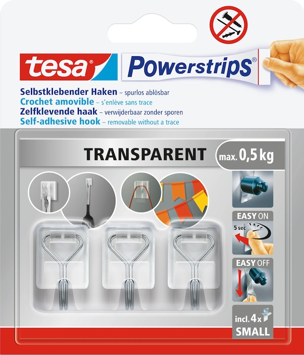 tesa Ganci adesivi Powerstrips Piccolo