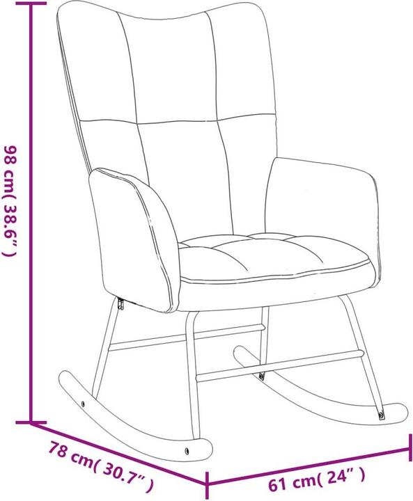 Actual product image vidaXL Schaukelstuhl mit Hocker