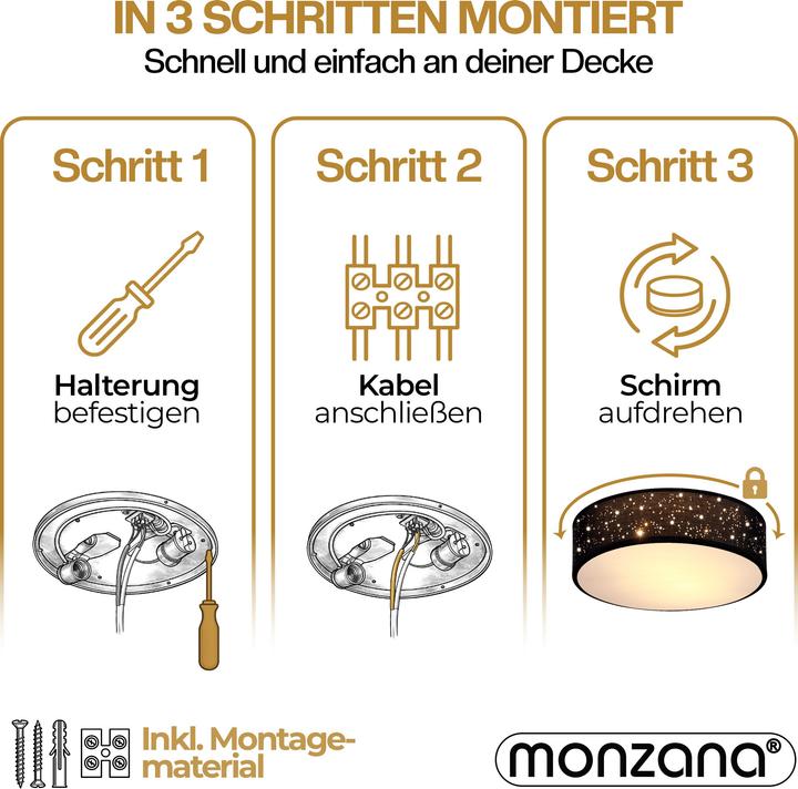 Produktbild Monzana Deckenlampe (E27)