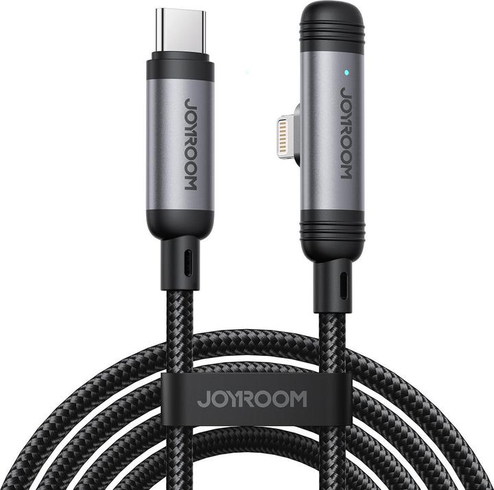 Produktbild Joyroom USB-C to Lightning Angled Fast Charging Cable 30W, 1.2m - Black (1.20 m, 30 W)