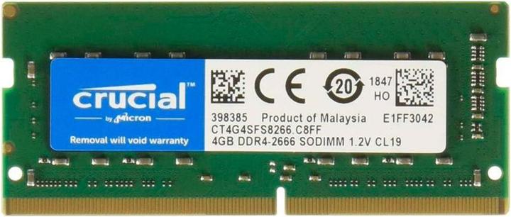 Actual product image Crucial Laptop Memory (1 x 4GB, 2666 MHz, DDR4-RAM, SO-DIMM)