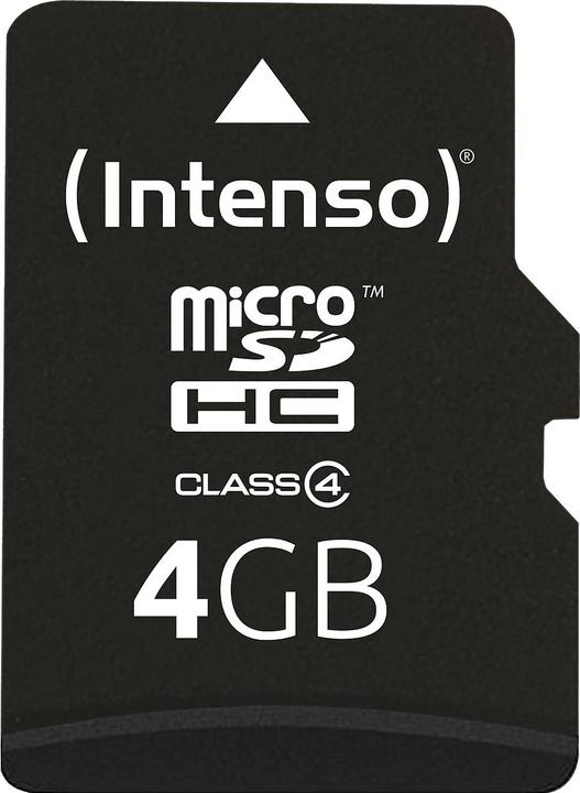 Produktbild Intenso microSDHC Speicherkarte inkl. SD-Adapter (4 GB, microSDHC)