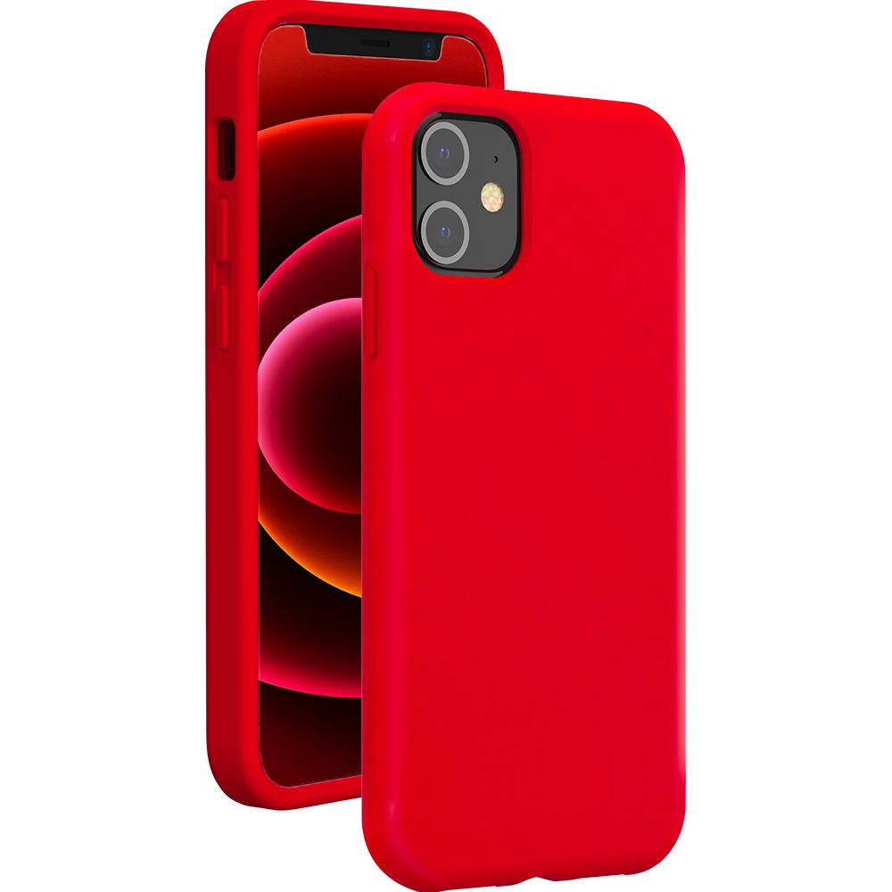 Bigben COVSOFTIP1254R (Apple iPhone 12 mini), Smartphone Hülle, Rot