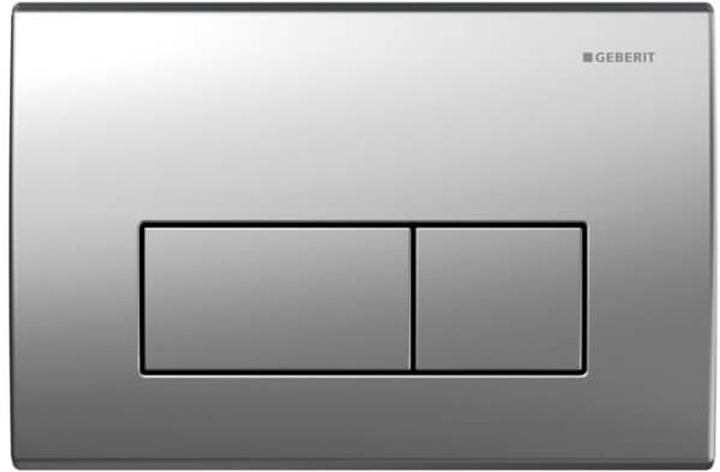 Actual product image Geberit Kappa50 flush plate for dual flush, brushed stainless steel