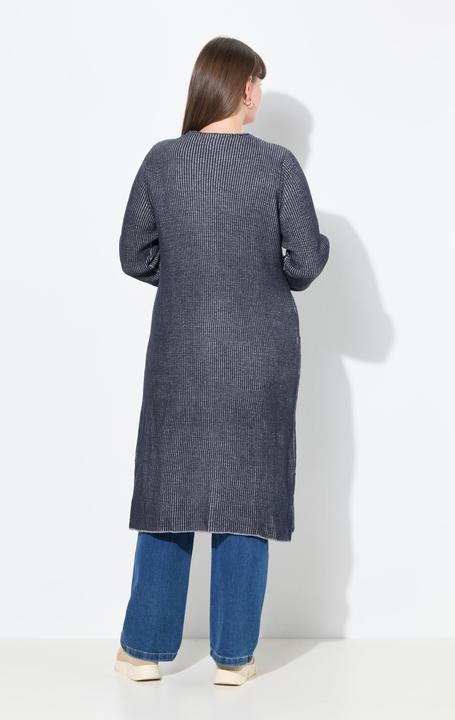 Produktbild Ulla Popken Lang-Strickjacke, Rippstrick, V-Ausschnitt (46, 48)
