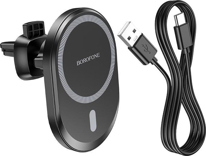 Borofone Supporto magnetico per auto con ricarica wireless