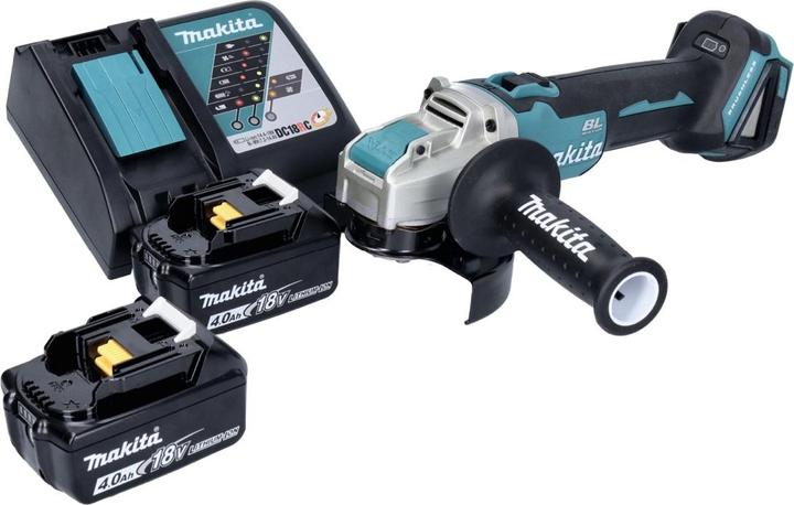 Image du produit Makita DGA 521 RMX1 Meuleuse d'angle sans fil 18 V 125 mm X-LOCK Brushless + 2x batterie 4,0 Ah + chargeur (125 mm)