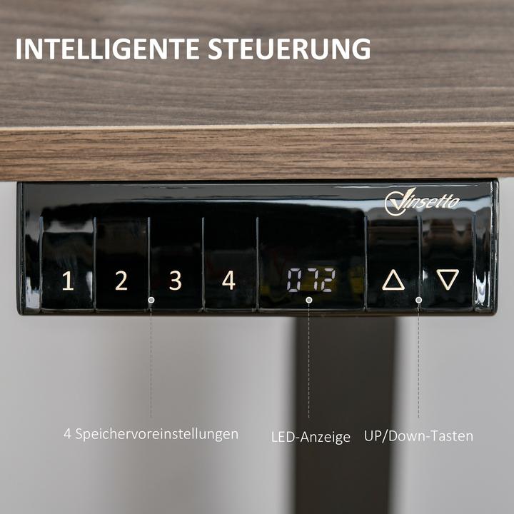 Produktbild Vinsetto PC-Tisch elektrisch höhenverstellbar, LED-Anzeige (140 x 116 x 70 cm)