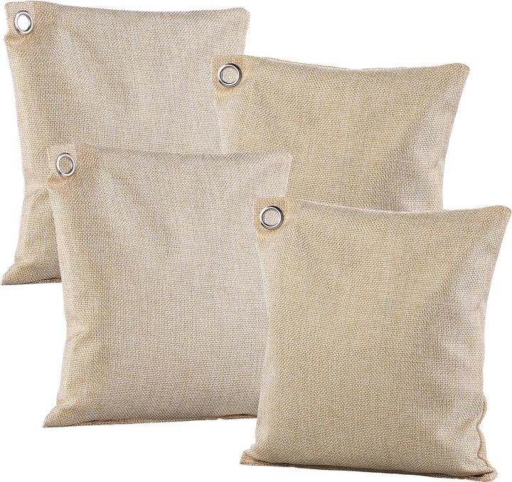 Newgen medicals 4er-Set 2in1-Lufterfrischer mit Bambus-Aktivkohle, je 200 g