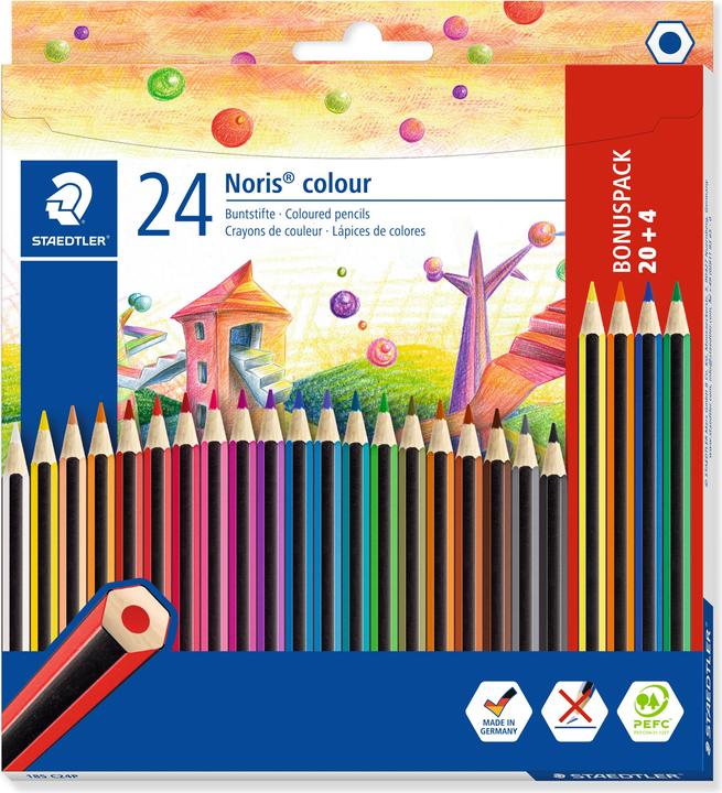 Produktbild Staedtler Noris colour 185 Buntstift Kartonetui mit 24 Stück, sortiert (24 x)