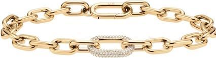 Actual product image Daniel Wellington Luxury bronze bracelet with crystals Crystal Link DW00400572 - Length: 18.5 cm (18.50 cm, Stainless steel)