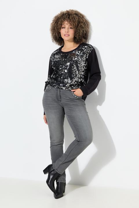 Actual product image Ulla Popken Rivet Studded Stretch Fit Jeans (44)