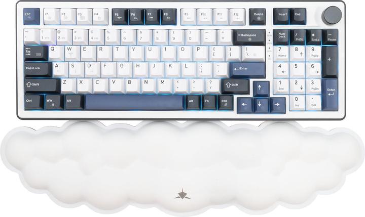 Image du produit White Shark KP-012 Cumulus Wolken Keyboard Handballenauflage Weiss