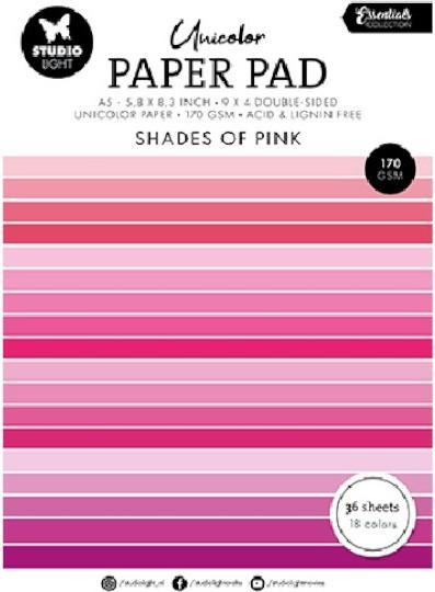 Produktbild art by marlene Papierblock "Shades of Pink" 36 Blätter Essentials (170 g/m²)