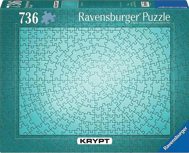 Actual product image Ravensburger Puzzle 12000189 - Krypt Puzzle Metallic Mint - Heavy puzzle for adults and children (736 pieces)