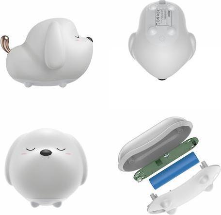 Actual product image Baseus Cute series doggie silicone night light White