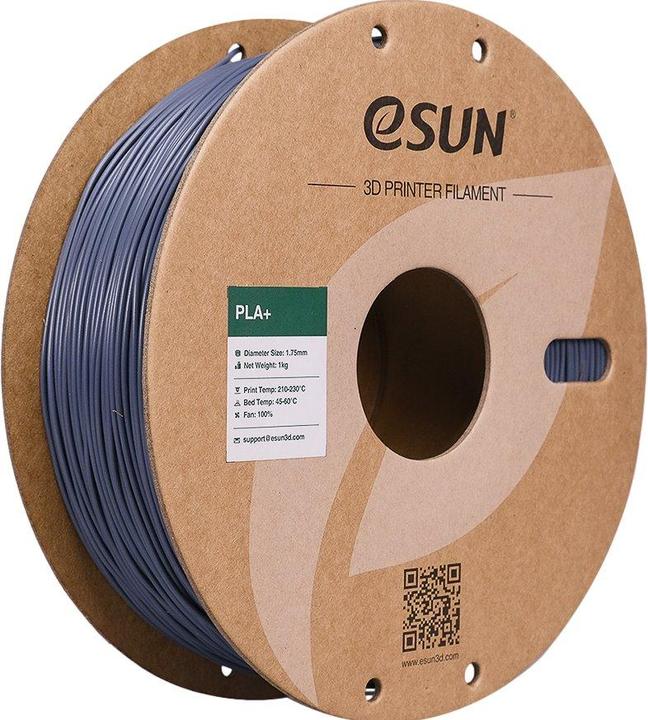 Actual product image eSUN PLA+ 1.75mm GREY 5kg (PLA, 1.75 mm, 5000 g, Grey)