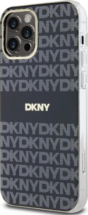 Actual product image DKNY PC/TPU Repeat Pattern Tonal Stripe Magsafe Case for iPhone 12/12 Pro Black (Apple iPhone 12 Pro)