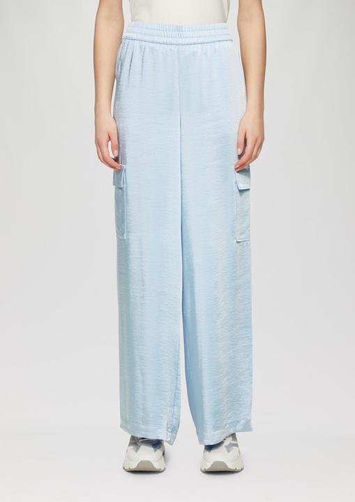 Actual product image S.Oliver Hose Satinierte Cargohose im Relaxed Fit mit Elastikbund (48)