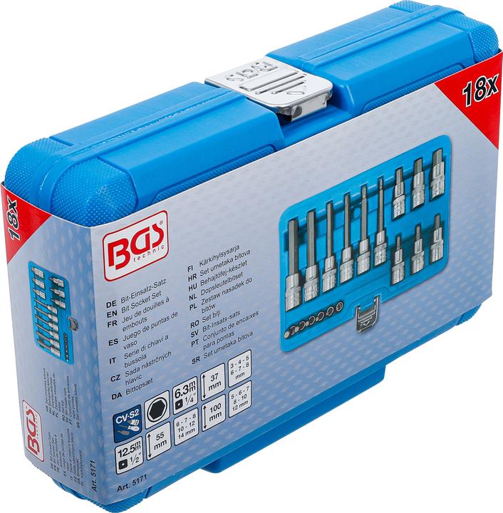 Produktbild BGS Bit-Einsatz-Satz (1x Innensechskant 12 mm, Innensechskant 5 mm, Innensechskant 14 mm, Innensechskant 10 mm, Innensechskant 6 mm, Innensechskant 4 mm, Innensechskant 7 mm, Innensechskant 3,0 mm, Innensechskant 8 mm)