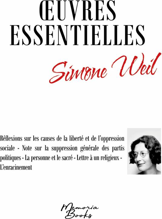 Produktbild Oeuvres essentielles de Simone Weil (Französisch, Simone Weil, 2025)