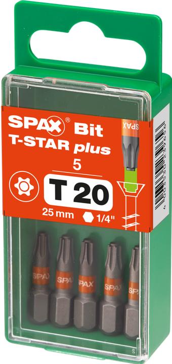 Actual product image Spax BIT T-STAR PLUS T20 25mm S (T 20)