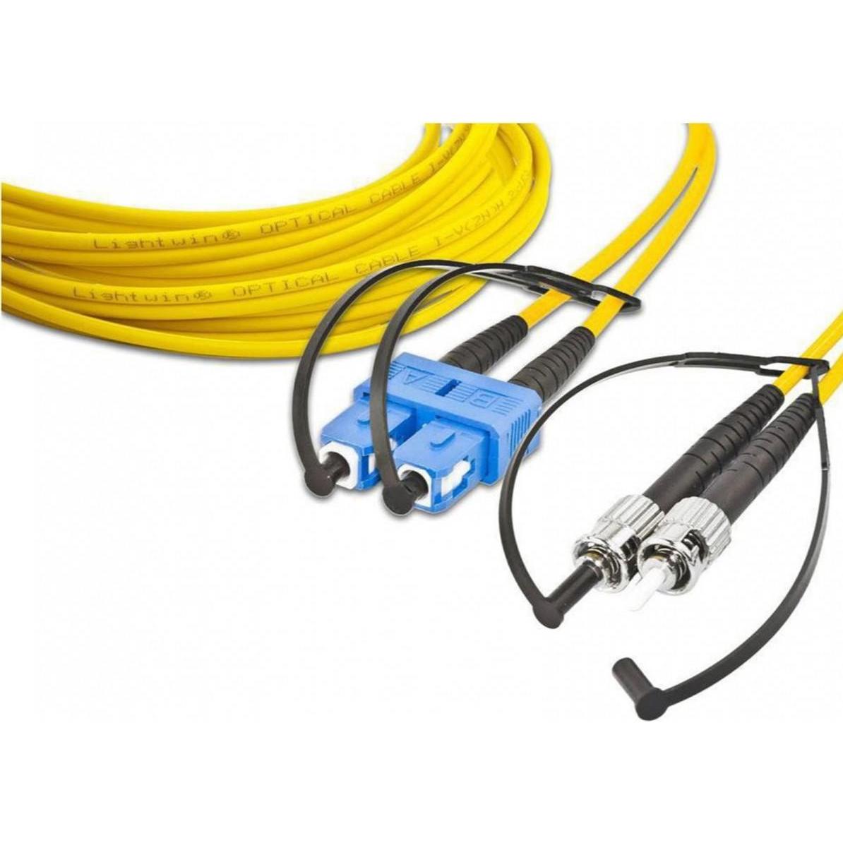 Lightwin LDP-09 SC-ST 3.0 Glasfaserkabel 3 m LSOH OS2 2x SC 2x ST Gelb (CAT6, 3 m), Netzwerkkabel