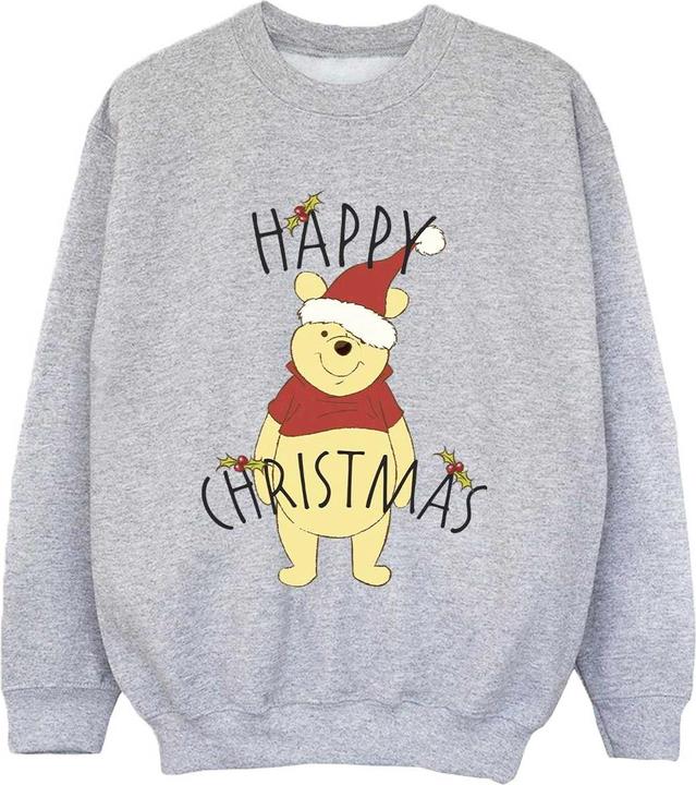 Disney Winnie The Pooh Happy Christmas Holly Sweatshirt Jungen (140, 146)