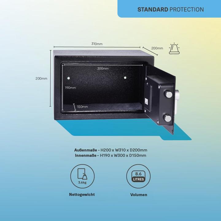 Produktbild Yale Möbeltresor DB2 mit Alarmfunktion (8.60 l)