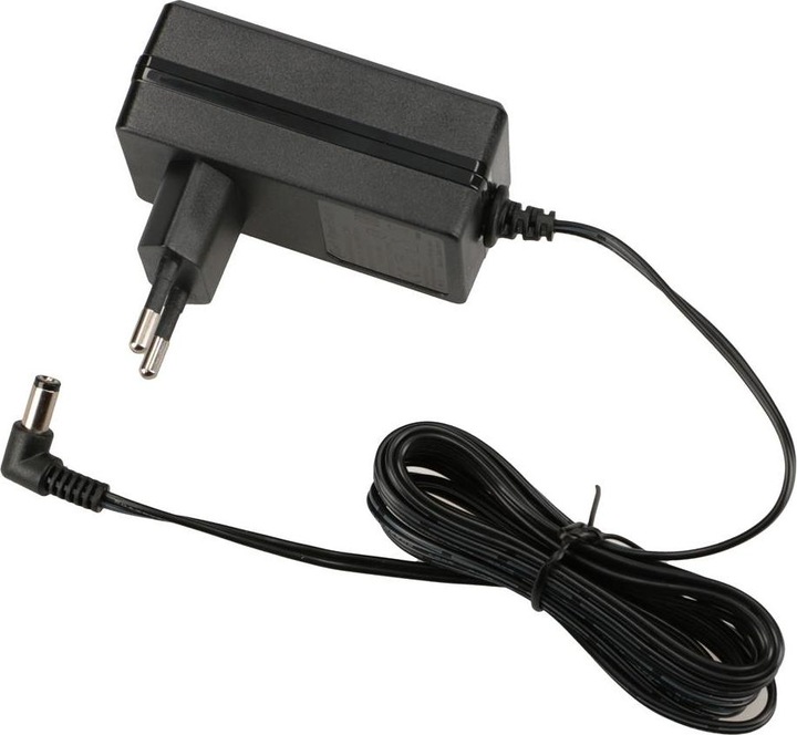 Actual product image MikroTik power supply 24v 1.2A, right angle plug
