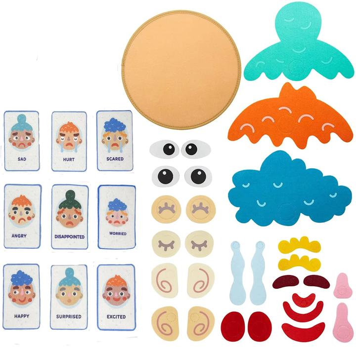 Produktbild Activity Board Gesichtsausdruck Spiel Emotionale Veränderung Spielzeug mit 9pcs Karten Vorschule Lernen