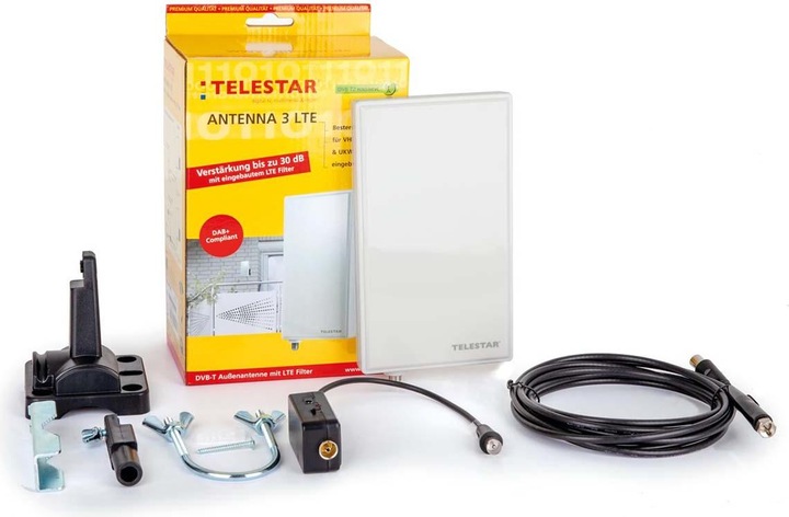 Actual product image Telestar Antenna 3 LTE (Flat antenna, 30 dB, DVB-T / -T2, LTE)