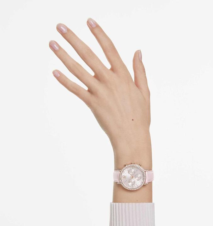 Image du produit Swarovski Chronographe Matrix Tennis, finition rosé or, cadran guilloché, étanche 50 m (Chronographe, 36 mm)