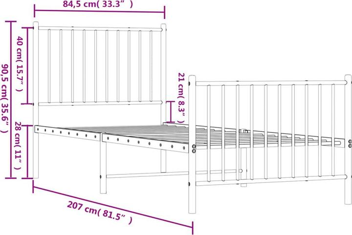 Image du produit vidaXL Bettgestell (80 x 200 cm)