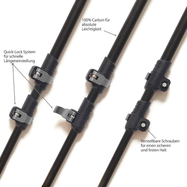 Image du produit Steinwood Premium Wanderstöcke Aluminium - Trekkingstöcke - leicht, verstellbar mit Teleskop und K… (135 cm)