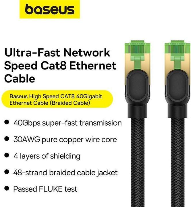 Immagine prodotto Baseus Cavo di rete (S/FTP, CAT8.1, 10 m)
