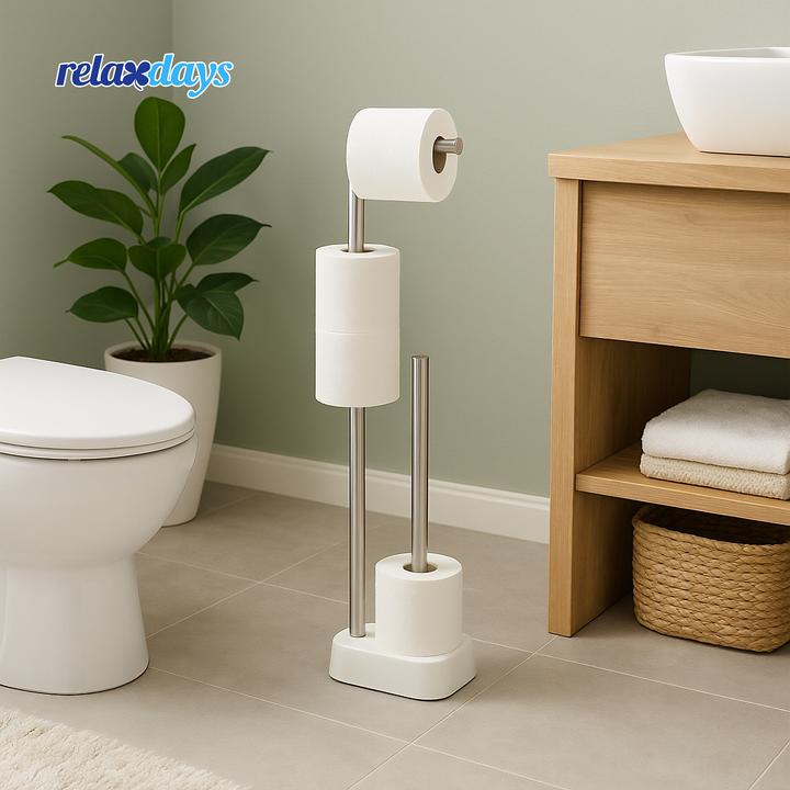 Actual product image Relaxdays WC Garnitur Edelstahl