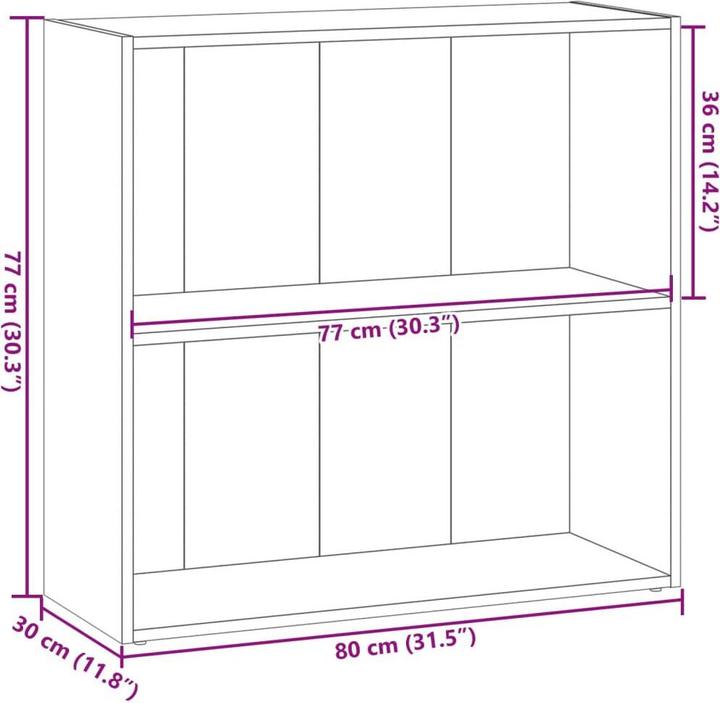Actual product image vidaXL Banning (80 x 30 x 77 cm)
