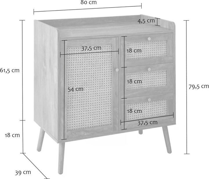 Actual product image CaliCosy Alia (80 x 39 x 79.50 cm)