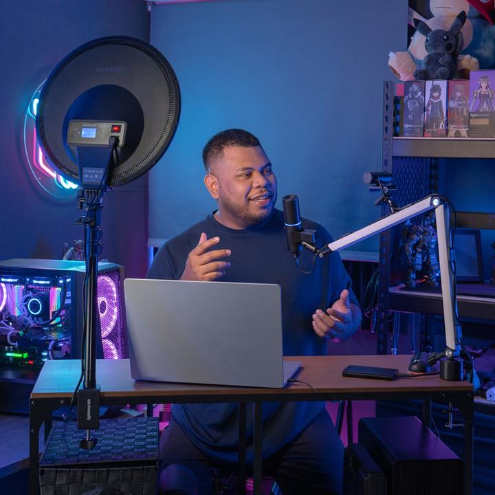 Produktbild Streamplify GLOW LIGHT 14 Softlight, EU-Netzkabel - schwarz (2500 lm)